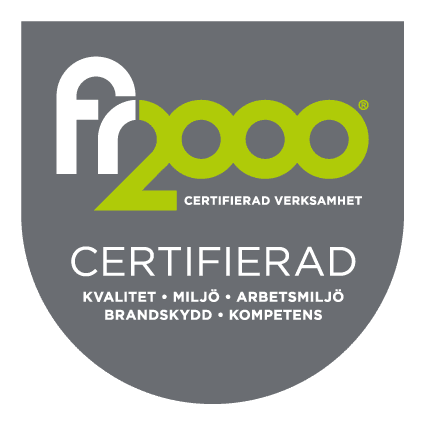 FR 2000 cerifierad verksamhet